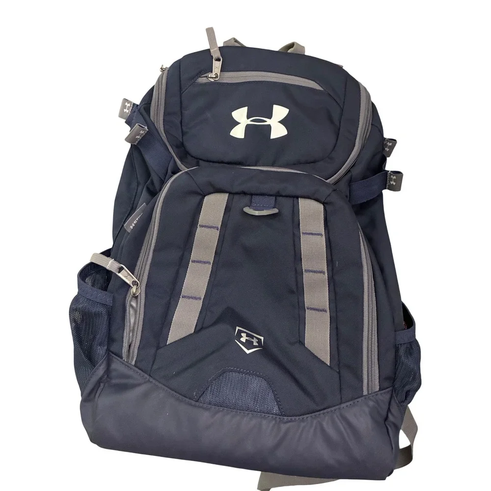 Under Armour Undeniable Baseball Softball Backpack Bat Bag Navy Blue EUC